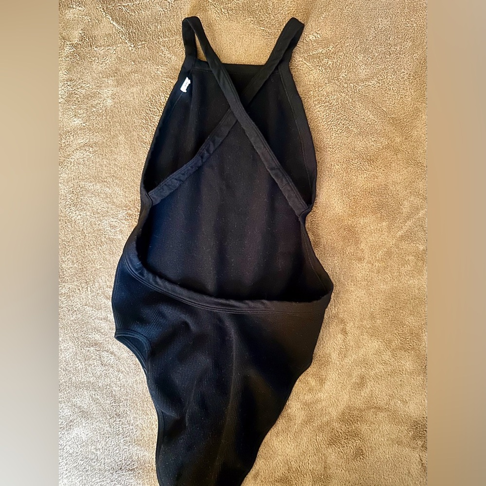 Black Low-Back Bodysuit